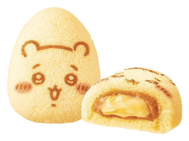 バナナプリンケーキ断面図