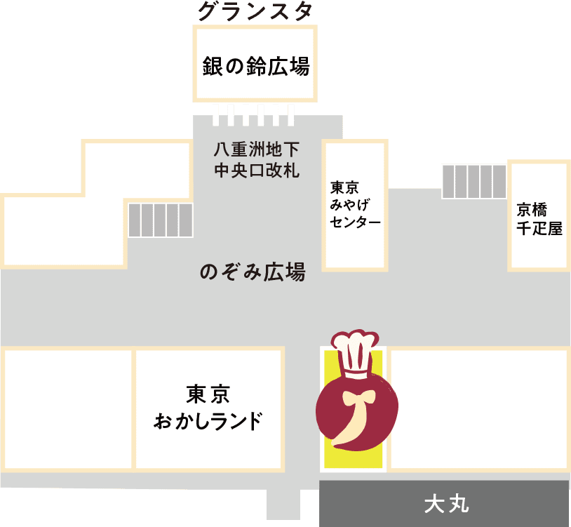 東京駅一番街内ショップマップ